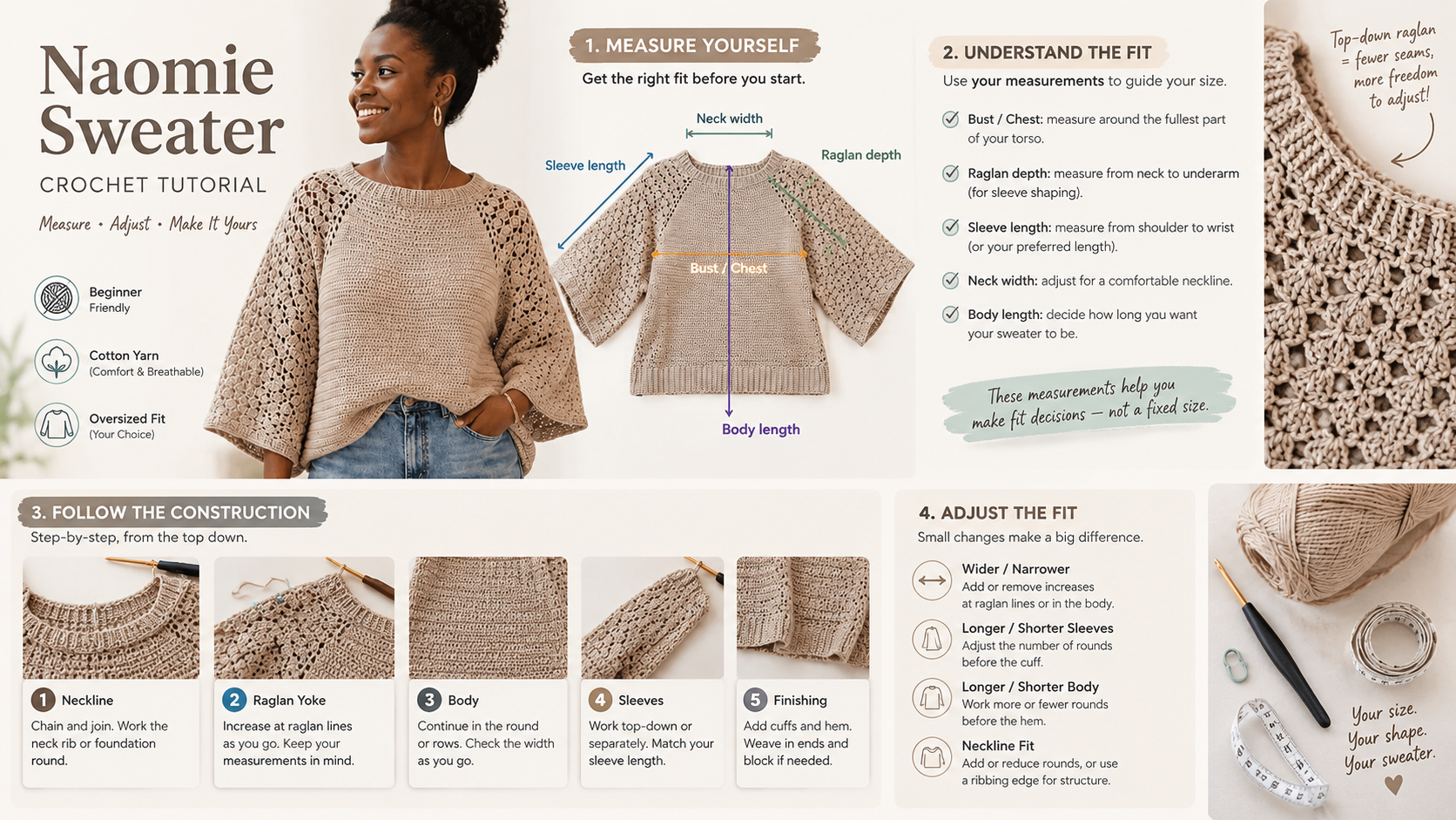 Crochet SWEATER Tutorial: 5 Amazing Fit Tips Guide 1 Crochet SWEATER Tutorial - Illustration 1