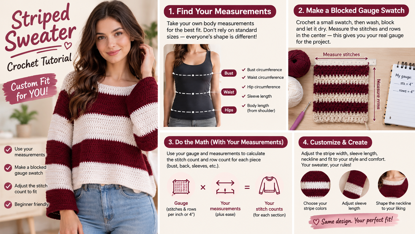 Crochet Sweater Tutorial - Illustration 1