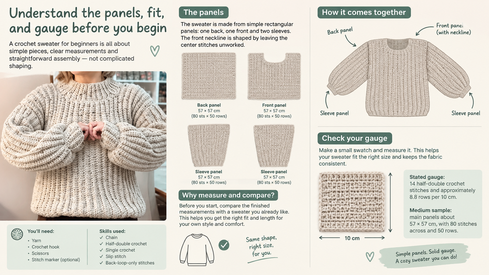 Crochet Sweater for Beginners: 5 Amazing Ways to Crochet Step by Step 1 Crochet sweater for beginners - Illustration 1