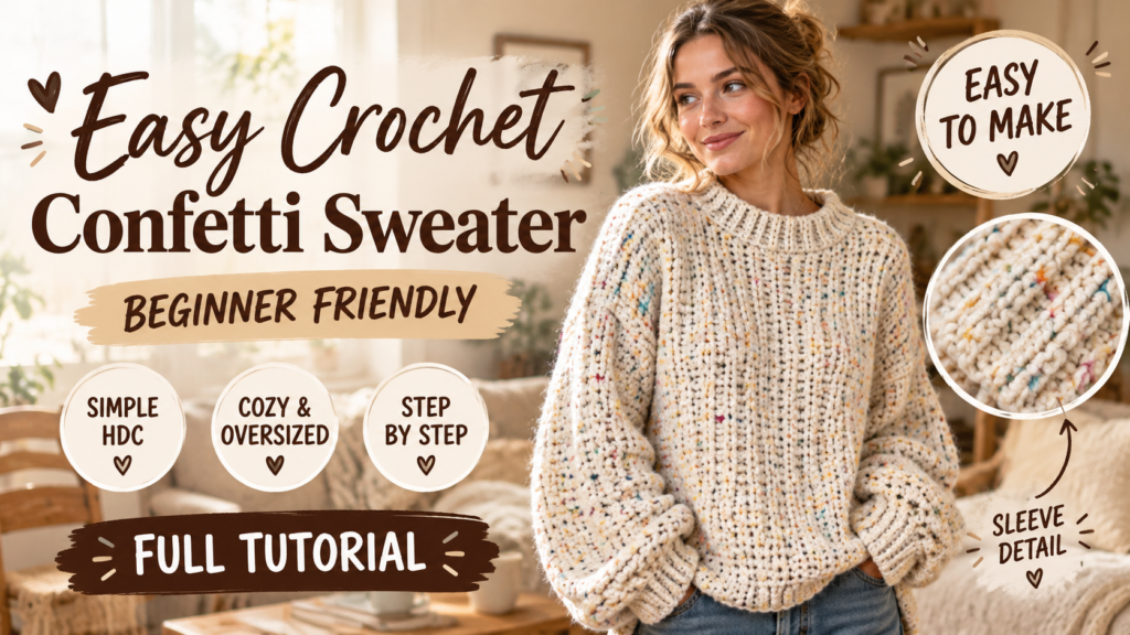 Crochet Sweater for Beginners: 5 Amazing Ways to Crochet Step by Step