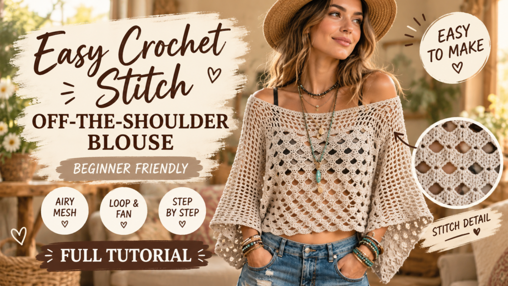 Off-the-shoulder crochet blouse: 5 Amazing Style Secrets