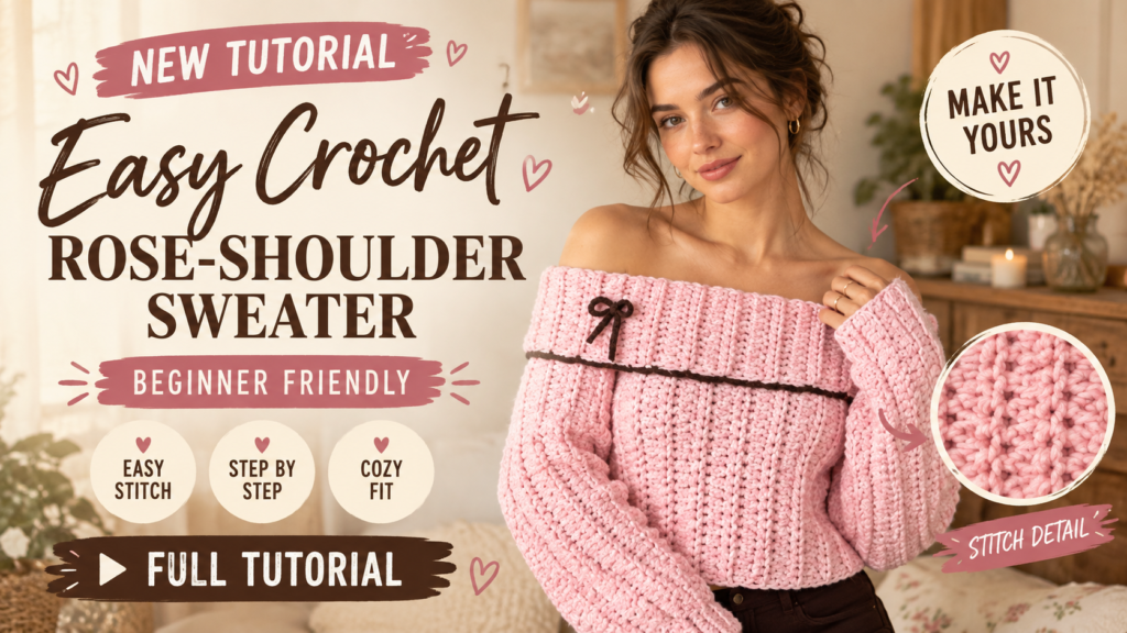 Off-the-shoulder crochet sweater: 5 Amazing Fit Tips Guide