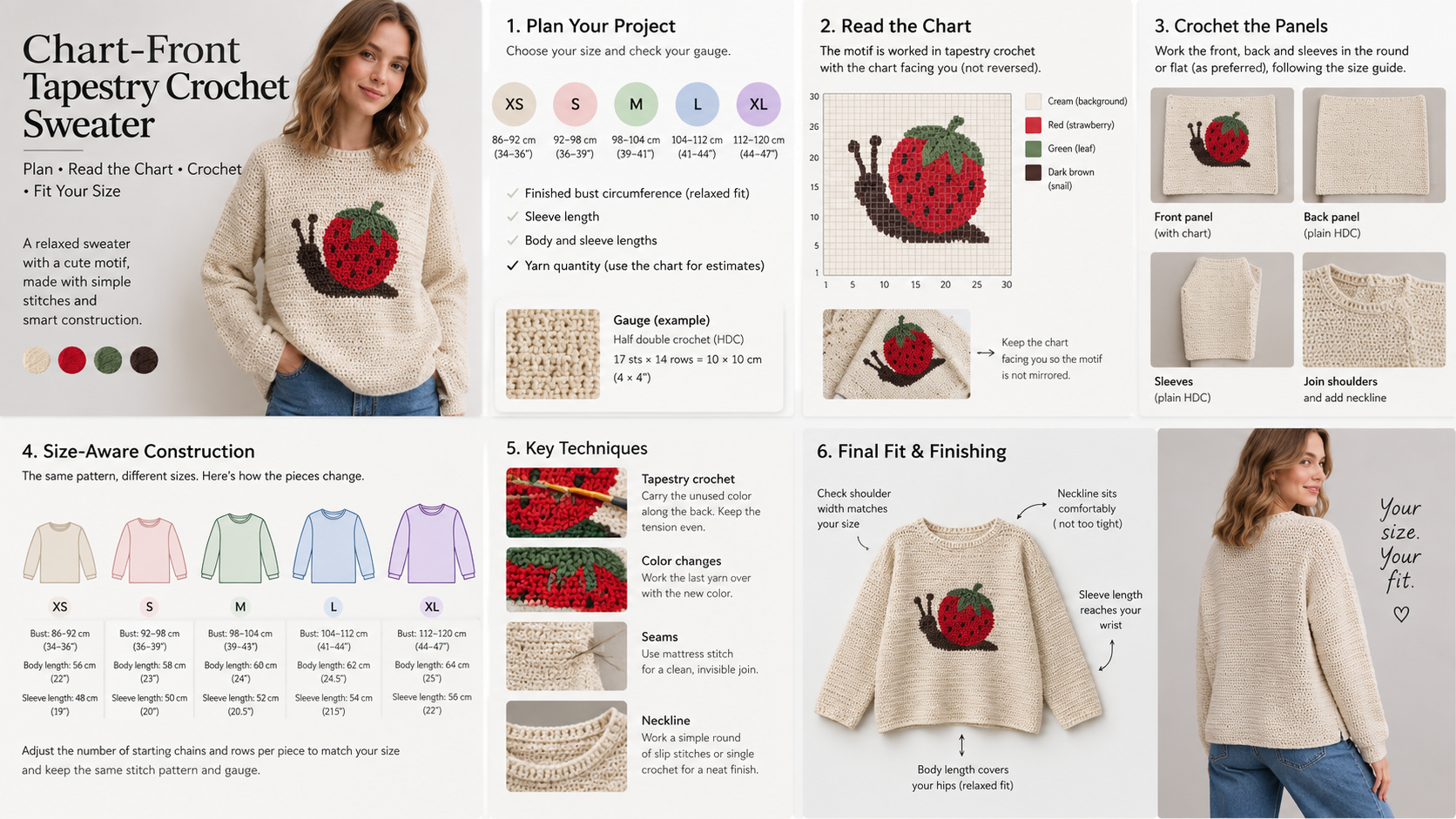 tapestry crochet sweater - Illustration 1
